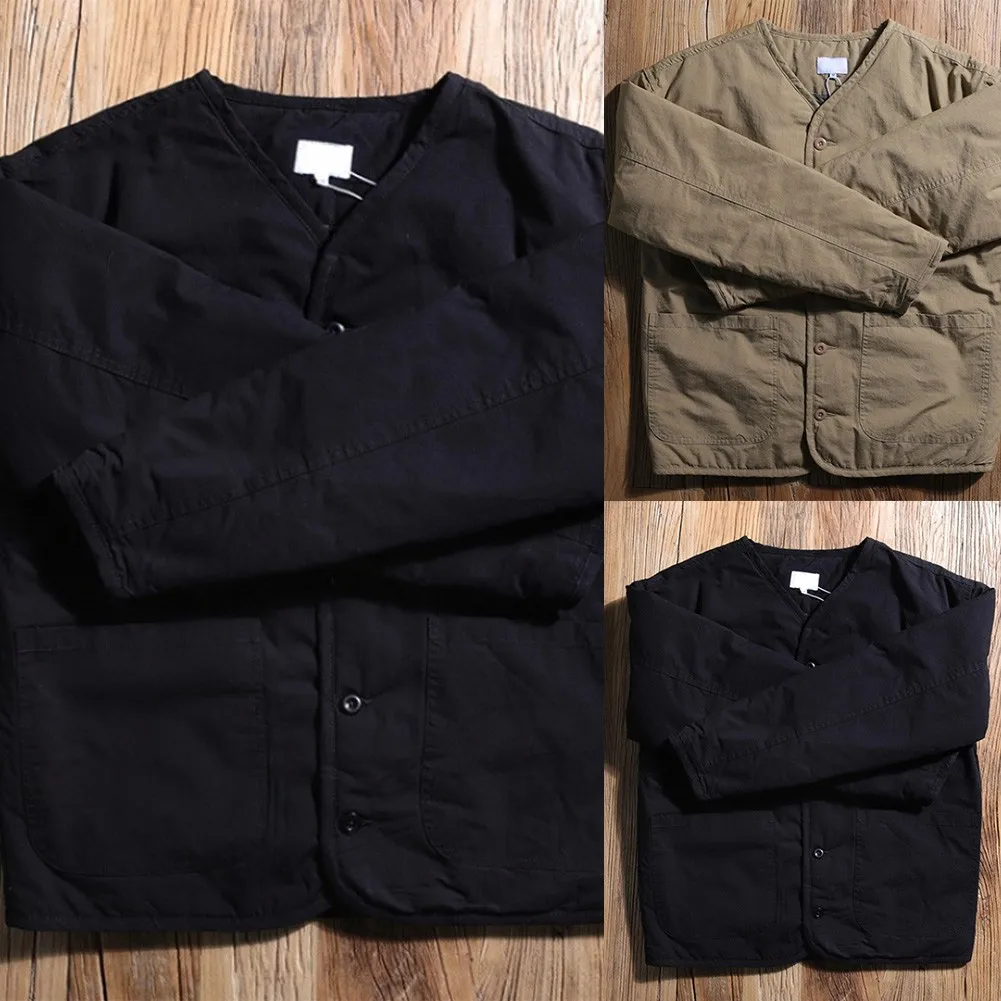 Chaqueta cálida informal holgada Retro para hombre, cárdigan para ir al trabajo, abrigo de algodón adecuado para uso diario y de vacaciones