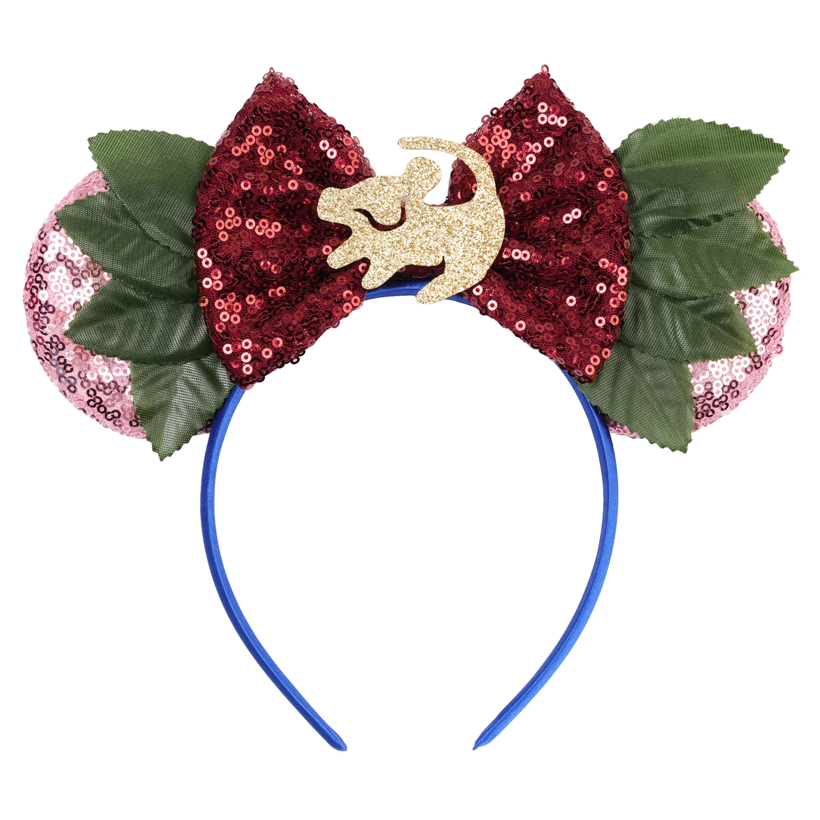2026 Löwen-Charakter Mausohren-Stirnband für Kinder Party Festival Cosplay Tierwelt Haaraccessoires Pailletten Schleife Haarband