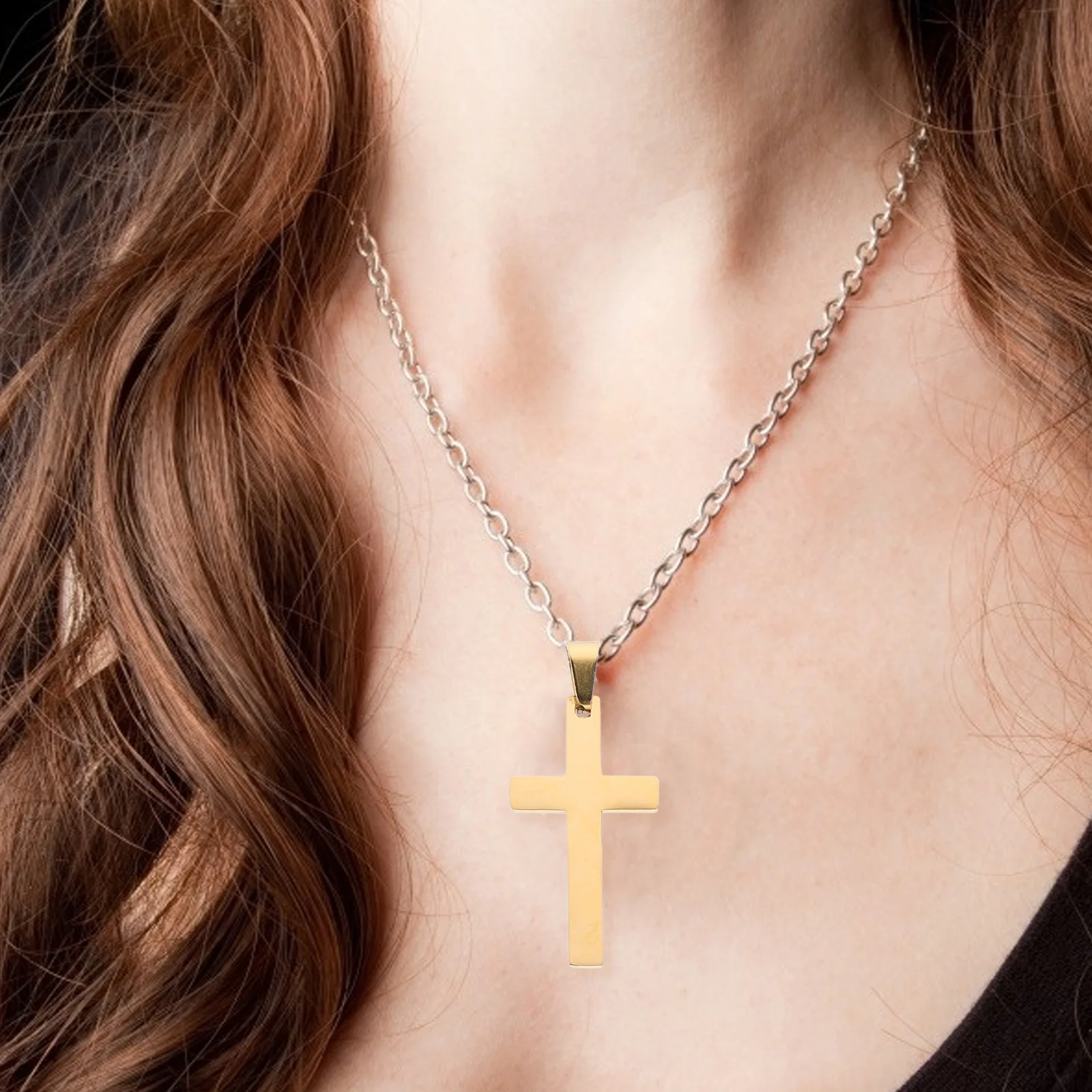 

3Pcs Cross Hanging Pendant Durable Simple Decorative for Necklace Bracelet DIY Key Chain Cellphone Charm Jewelry Accessories