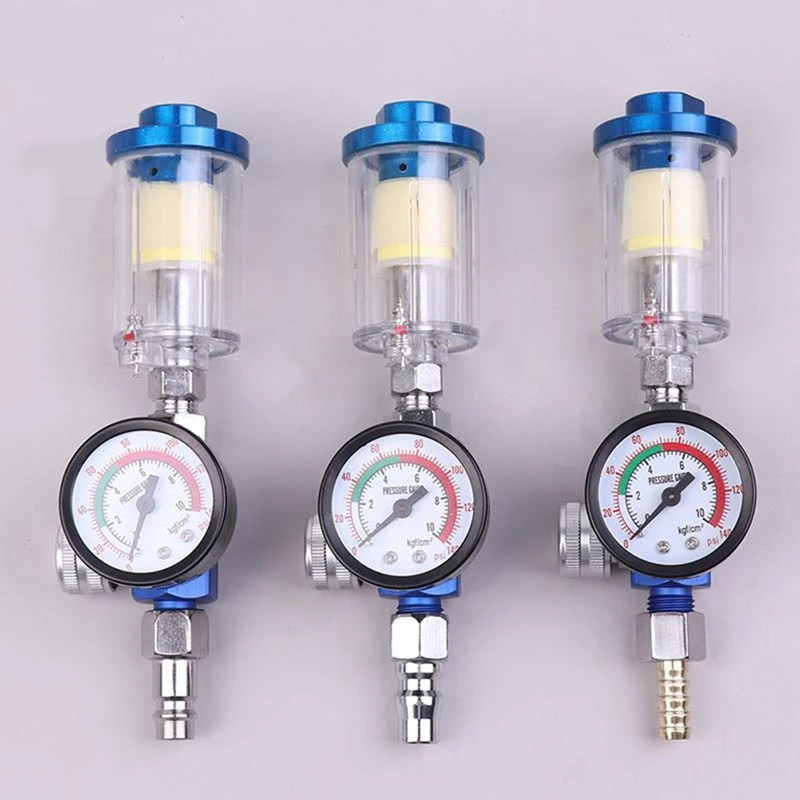 Pneumatic Spray Gun Air Regulator Gauge Water Trap Filter Tool Adapter Spray Gun Accessories