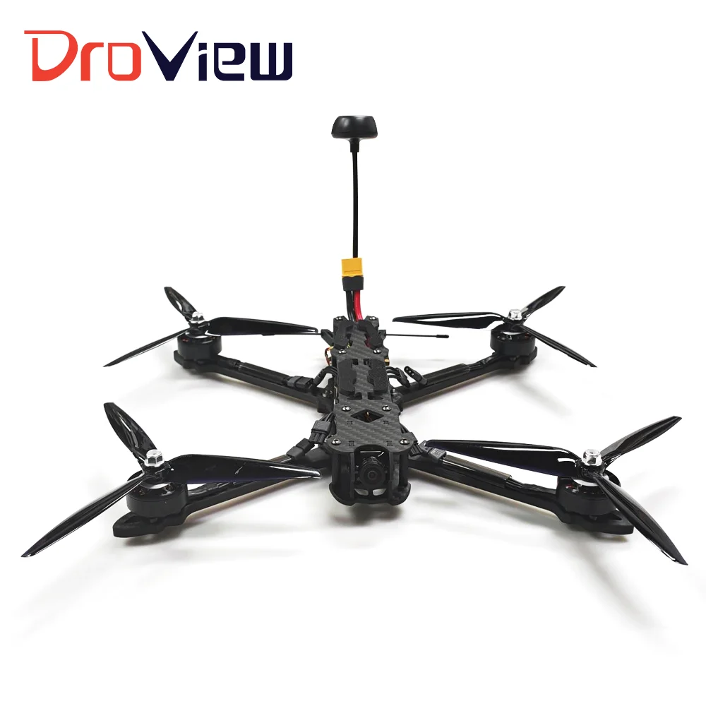 

DroView 7 Inch FPV Drone 5.8G 3W VTX 915Mhz Receiver F405/60A Stack 2807 1300KV Motor 1500TVL Camera For UAV Racing Drone