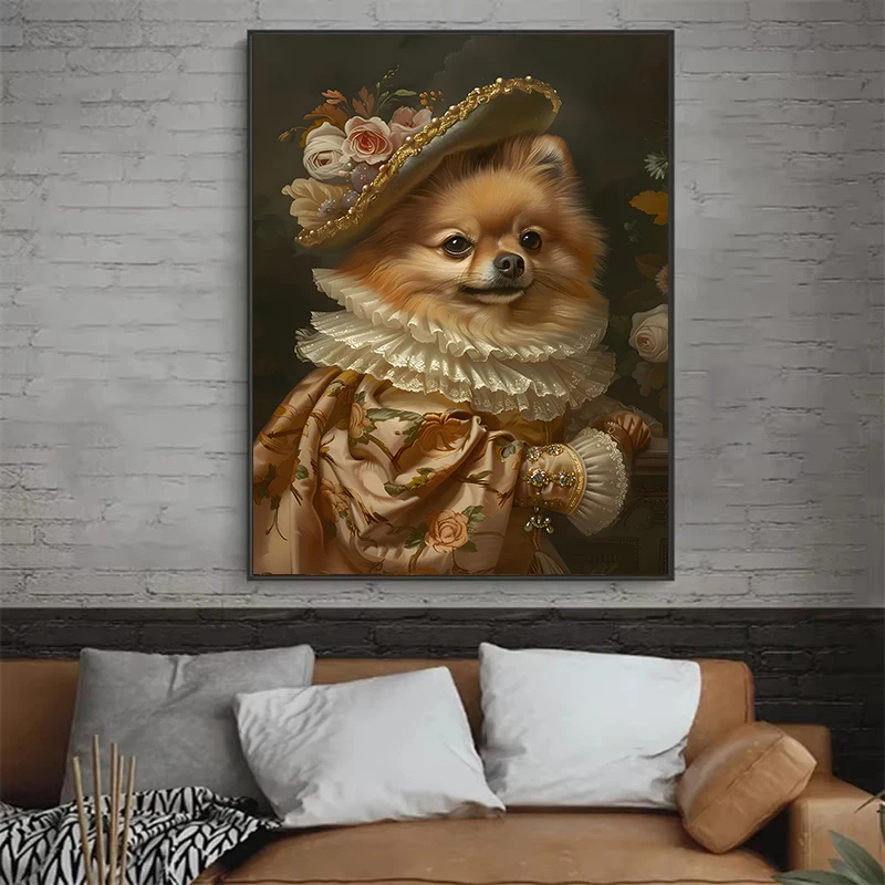 Pósteres impresos en lienzo con retrato real de perros Chihuahua y Bulldog Francés, libro de lectura de perros divertidos, Mural artístico de pared Vintage para decoración del hogar