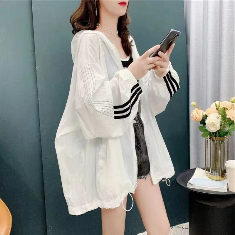 Hooded Sunscreen Clothes Ladies Summer Latest UV Protection Breathable Jacket Korean Version Thin Cardigan Sun-proof Clothing