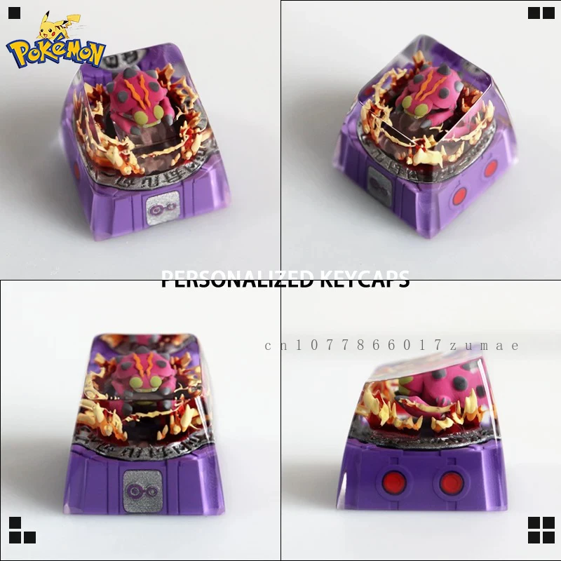 Pokemon Anime Resin Keycaps Digital Monster Digimon Tentomon Customized Mechanical Keyboard DIY KeyCap Cute Keyboard Accessories