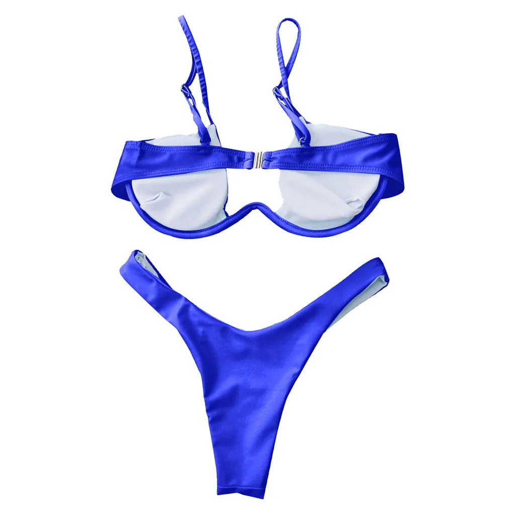 

Женский комплект купальников со стальными кронштейнами, эластичный купальник, полиэстер, летний купальный костюм M