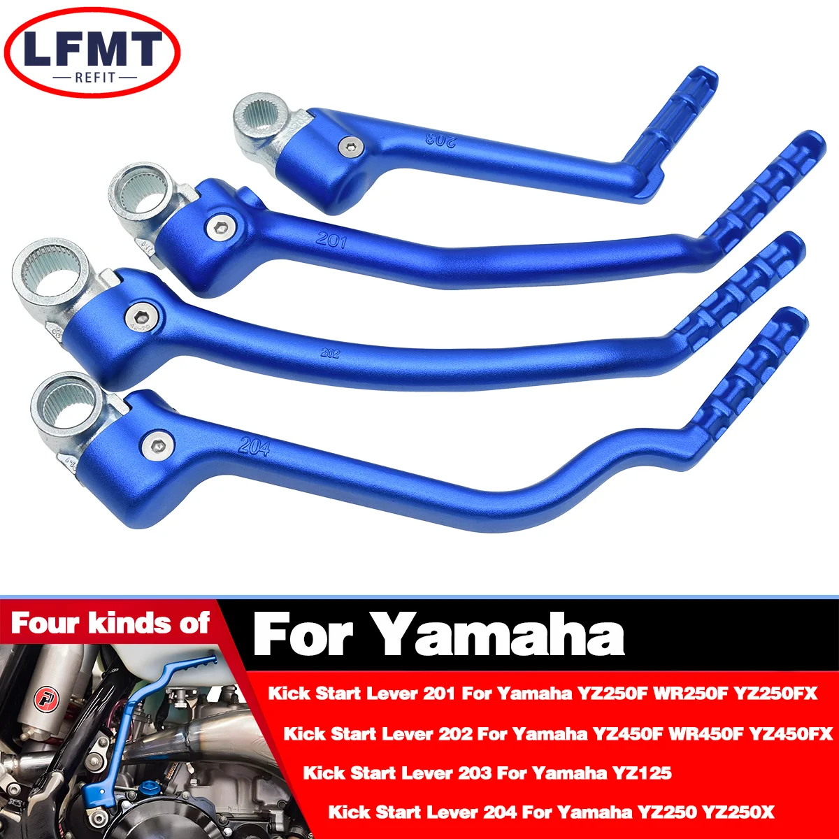 

For Yamaha YZ125 YZ250 YZ250F YZ450F YZ250X YZ250FX YZ450FX WR250F WR450F WR Motocross CNC Forged Kick Start Starter Lever Pedal