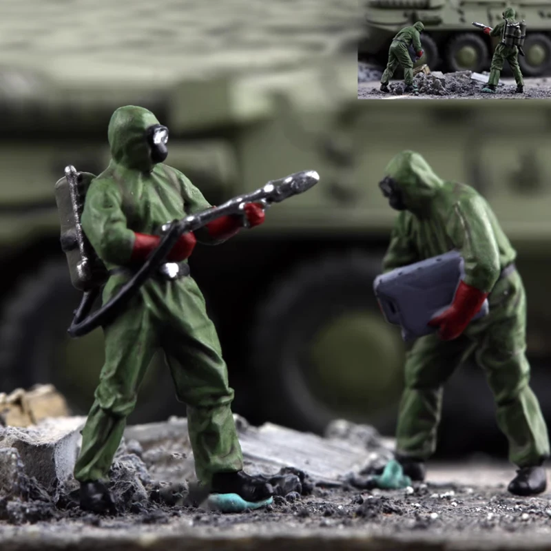 

Фигурки солдат из смолы в масштабе 1/72 (набор из 2 шт.), подходят для сбора моделей танков и вертолетов, коллекционные декоративные сцены
