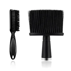 2PCS Black Barber Neck Brush Set Haircut Neck Duster Brushes Hairdresser Razor Clipper Cleaning Brush  Men Beard Styling Tools