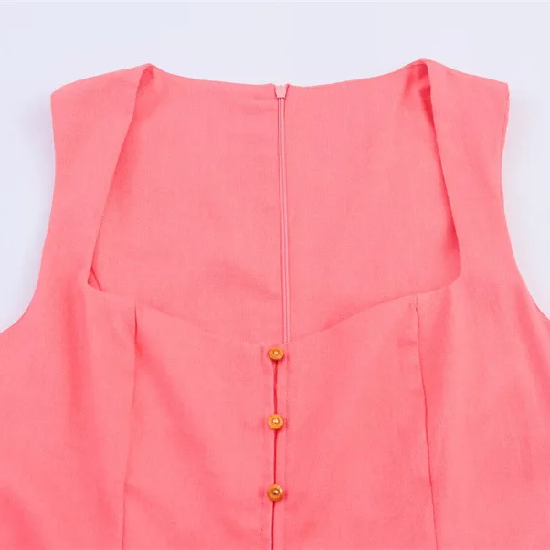 新しいヨーロッパとアメリカの女性服、ファッショナブルでシンプルなスクエアカラーのミディ丈ワンピース