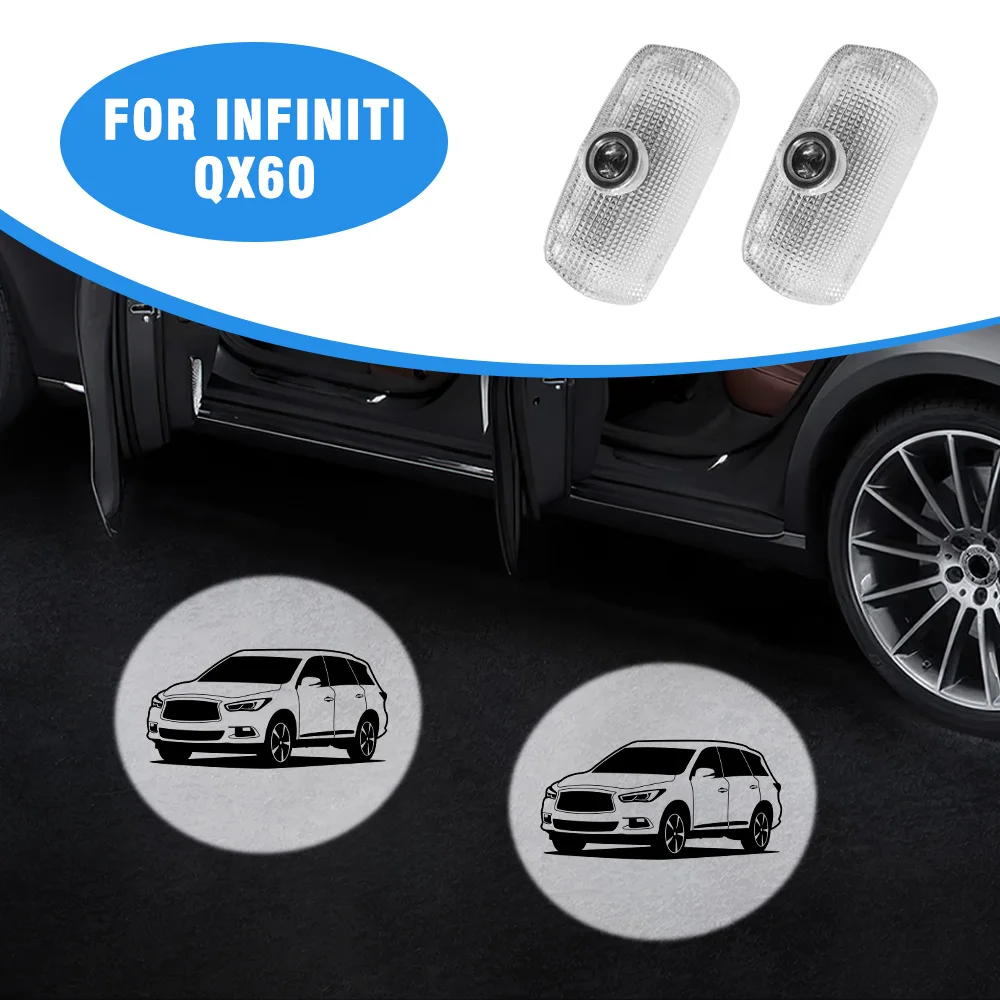 

Car LED Door Projection Lights Car Door Laser Welcome Light For Infiniti QX60 2017 2016 2015 2014 Car Interior Accessories
