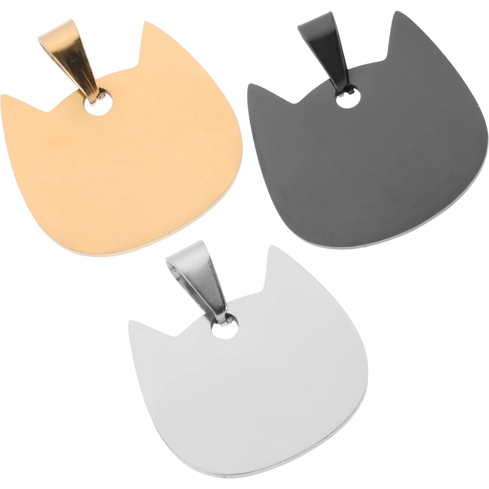 

3pcs Pet ID Tags Stainless Steel Small Dog Tags Personalized Puppy Collar Cat Name Plate Engraved Blanks Anti Lost Pet Supplies