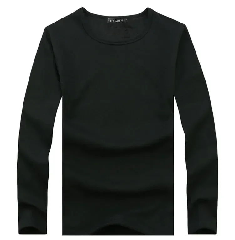 Herbst Winter Herren Thermo-T-Shirt Weiches Samt Dickes Langarm-T-Shirt Herren Schwarz Weiß Slim Fit 5XL T-Shirt Homme – Detail 7