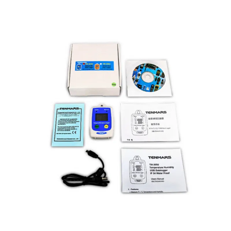Tenmars TM-305U Temperature Humidity Datalogger USB interface