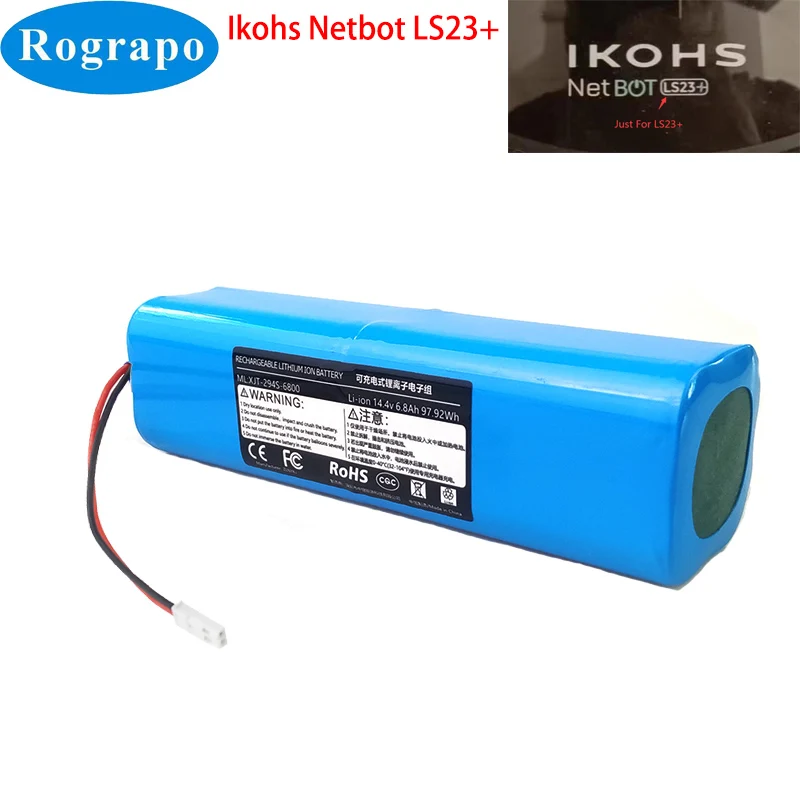 New 14.8V 6800mAh Inr18650 M26-4s2p 4inr19/66-2 Robot Battery For Ikohs Netbot LS23+ Endurance Vacuum Cleaner