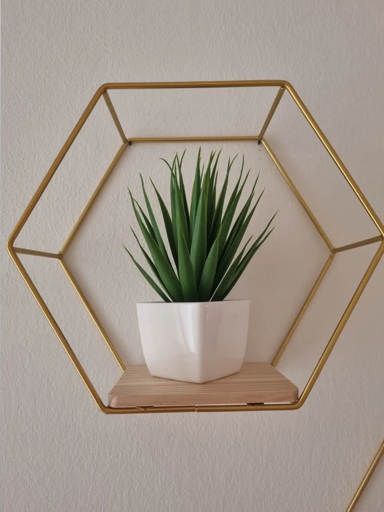 [ديكور عيد الميلاد] قطعتان من رفوف تخزين الحائط الحديدية المقاومة للحفر (L/S) - مع خطافات للنباتات/الدمى في أصيص