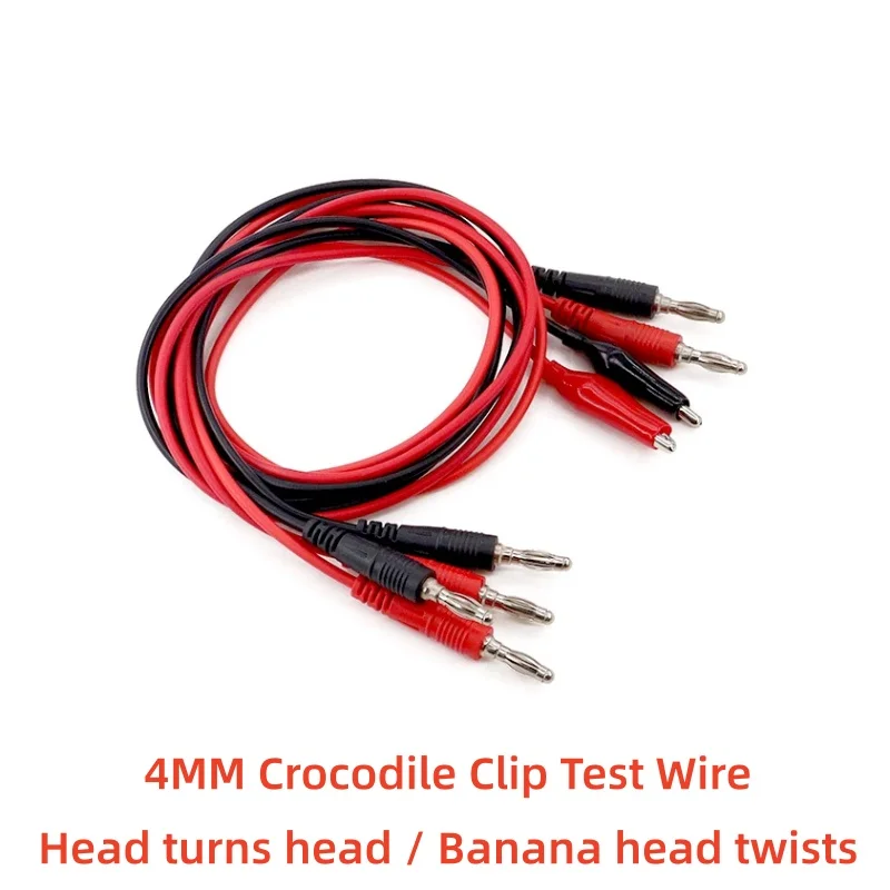 1pcs 1M Alligator Cilp to Banana Plug Test Cable Lead Connector Dual Tester Probe Crocodile Clip for Multimeter Measure Tool