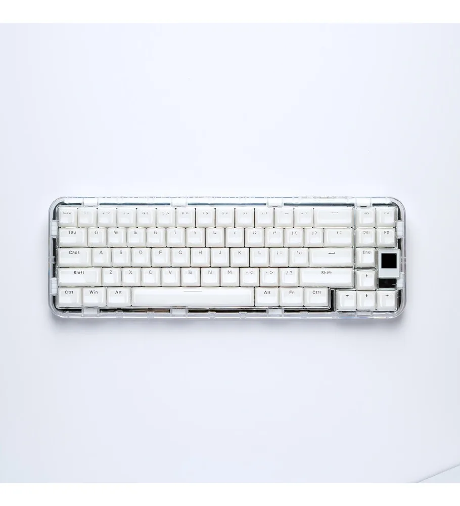 Crystal transparent keycap PC two-color injection molding MDA jelly pudding acrylic magnetic axis 68 75 8487 98 108