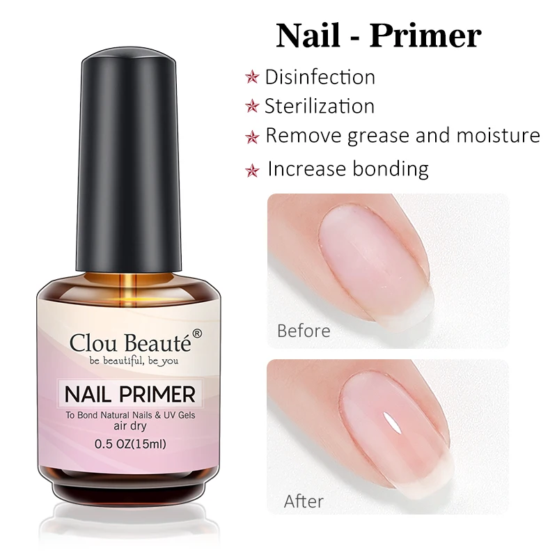Clou beaute 15ml primer gel prego fosco temperado base superior removedor reforçar base de borracha transparente embeber fora led gel uv