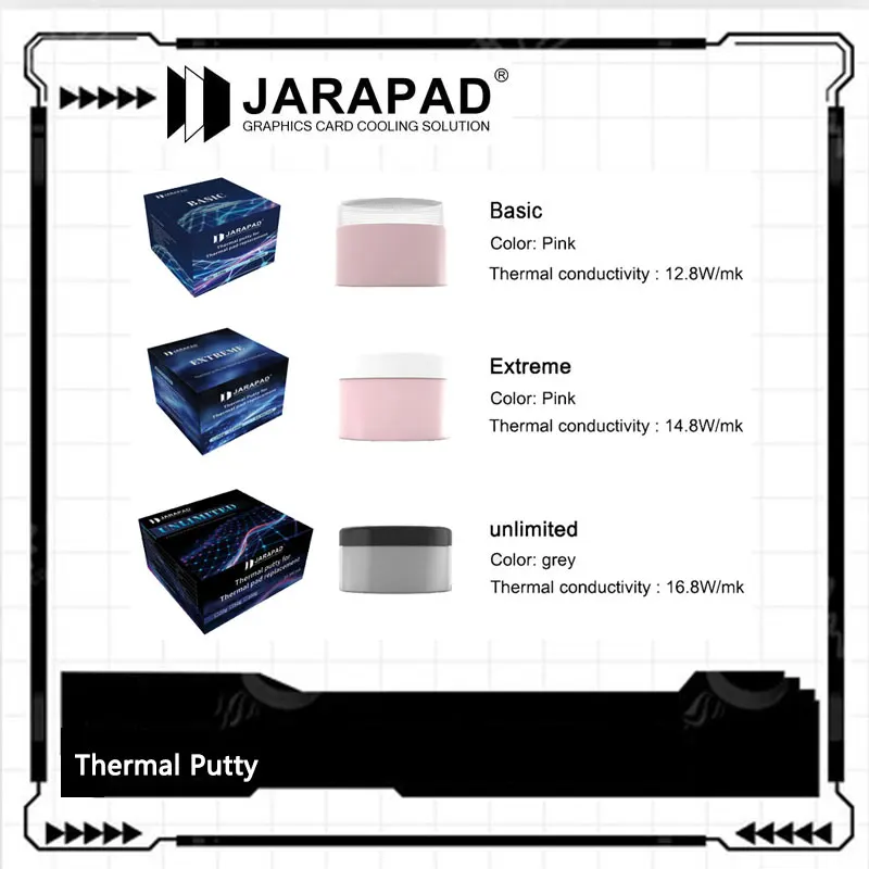 JARAPAD Thermal Putty For VGA GPU IC Processor Rapid Cooling,Non-Electrical Conductive Non-Curing&No Bleeding