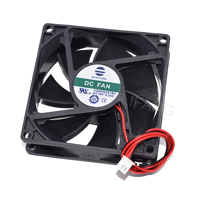 Ventilateur de refroidissement pour machine à sécher, bien testé, YG08025S18H, 18V, 0,20 A, 8cm, 8025, 80x80x25mm