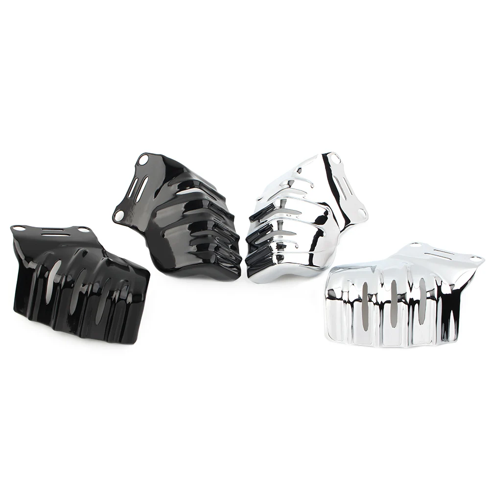 1Pair Motorcycle Steel Front Brake Caliper Covers For Harley Touring Road Glide Ultra FLTRU Black/Chrome