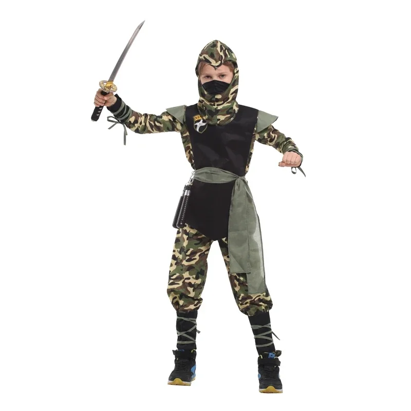 

Halloween Boys Costume Warrior Cosplay Carnival Party Fancy Masquerade Costume