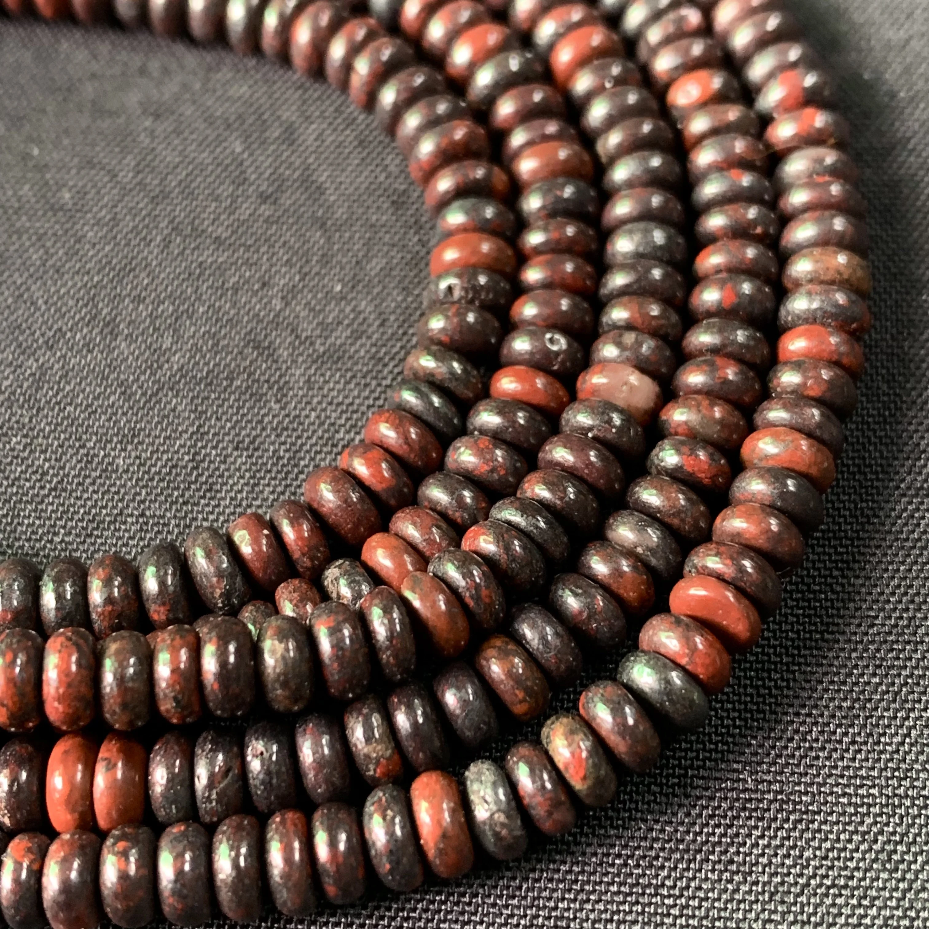 4x2MM batu alam bulat datar manik manik manik besar Jasper longgar untuk membuat perhiasan DIY gelang kalung