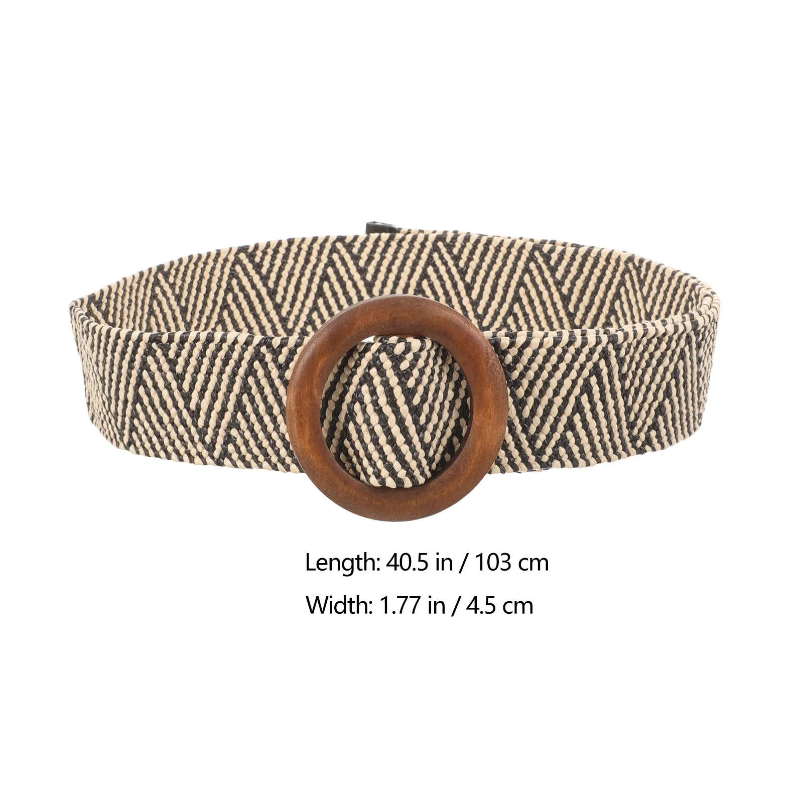 

Stylish Women Waist Elastic Woven Dress For Jeans Trousers Wide Comfortable Bright Color Non-Fading Lady Costume Accessories