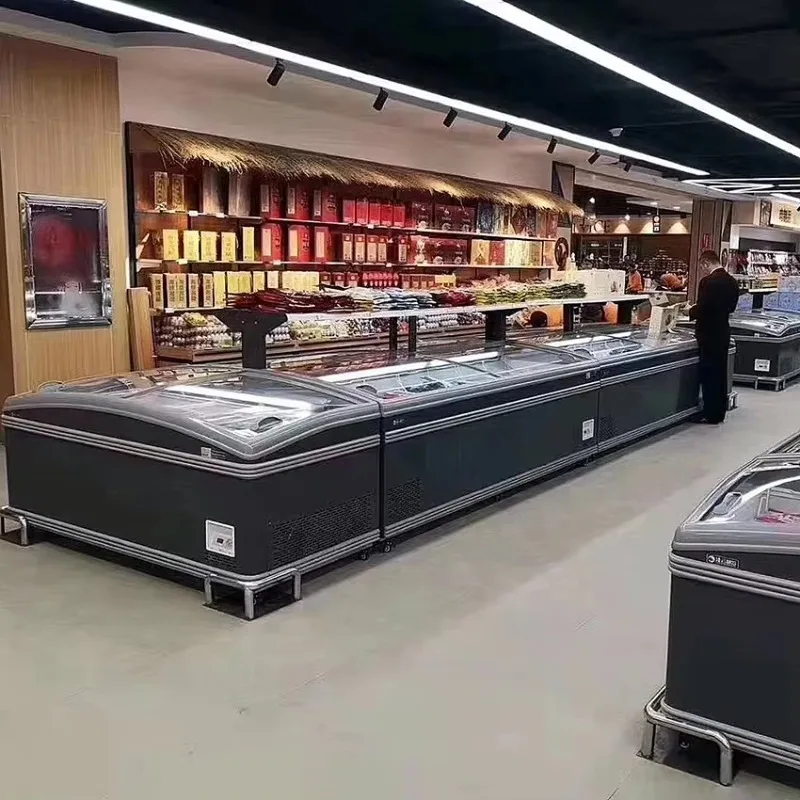 Supermarket Commercial Fridge Equipment Combined  Frozen Food Meat Ice Cream Chest Freezer