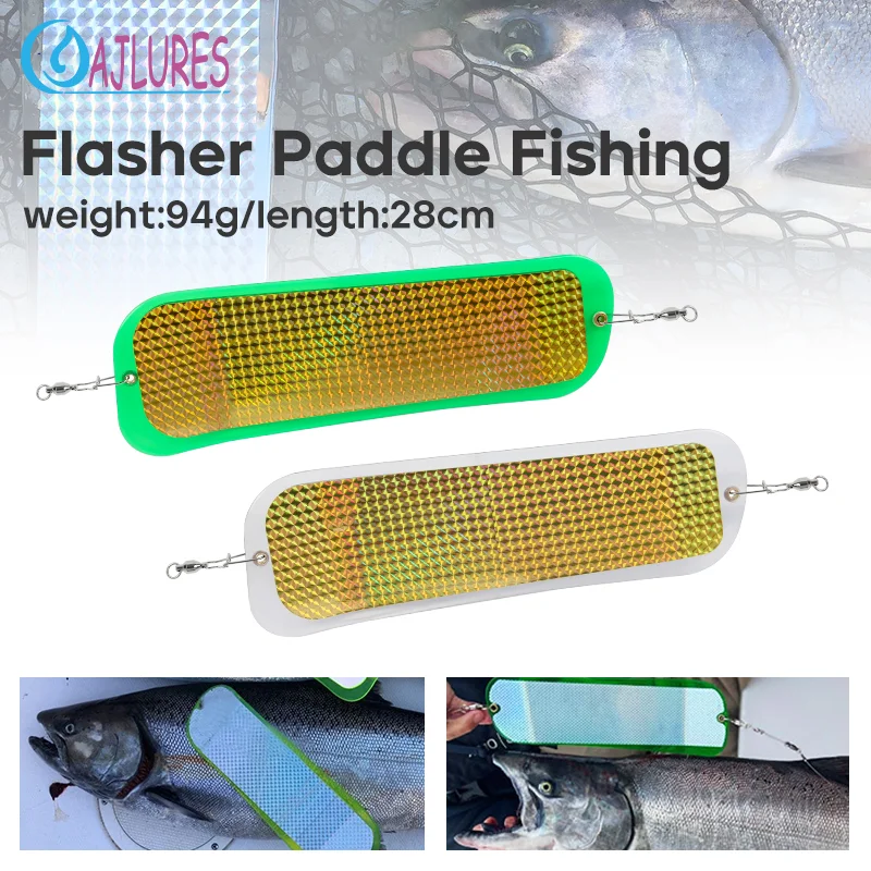 الغوص فلاش مجلس 28 سنتيمتر 94 جرام التصيد المتعري إغراء المتعري السباحة الطعم UV الوجهين موصل عاكس سمك السلمون صيد السمك