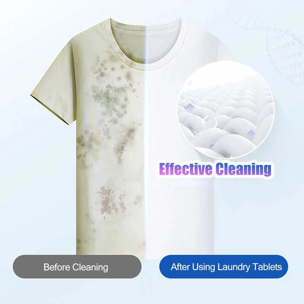 Clean Clothes Laundry Soap Concentrated Laundry Detergent Washing Machine Detergent 60/120/150 Tablets laundry accessories