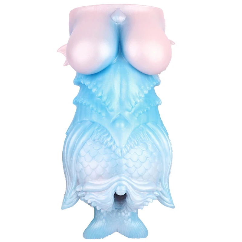 22.5*13cm Big Breasts Mermaid Vagina Fish Tail Pocket Pussy Male Masturbator Artificial Animal Sex Toys for Penis Penetration