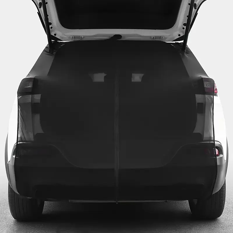 1 قطعة سيارة المغناطيسي سيارة الباب الخلفي البعوض صافي الأشعة فوق البنفسجية حماية تنفس شبكة نافذة ل الجذع والباب الخلفي البوليستر الأسود لا بطانة