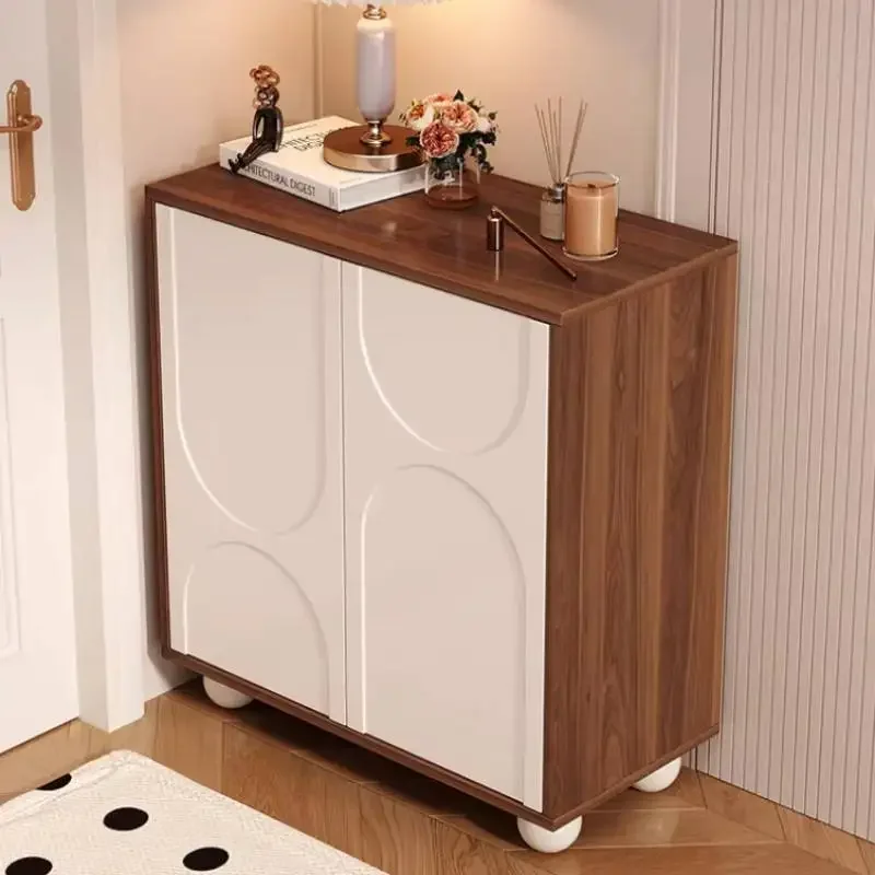 Design Style Shoe Cabinet Dustproof Tall Italian Luxury Narrow Shoe Cabinets Display Slim Wooden Mueble Zapatero Furniture Home