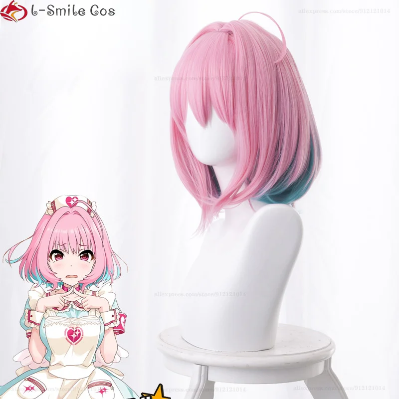 Yumemi Riamu Game Cosplay Perruque, Perruques de cheveux synthétiques, Bonnet de perruque, Long, 38cm, Degré de chaleur, ix