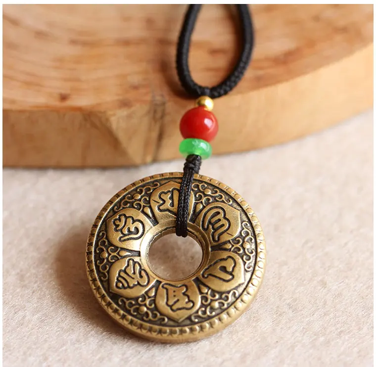 2022 Asia Tibet Thailand Temple master Mantra safety Good luck Buddha Amulet copper  all-powerful talisman
