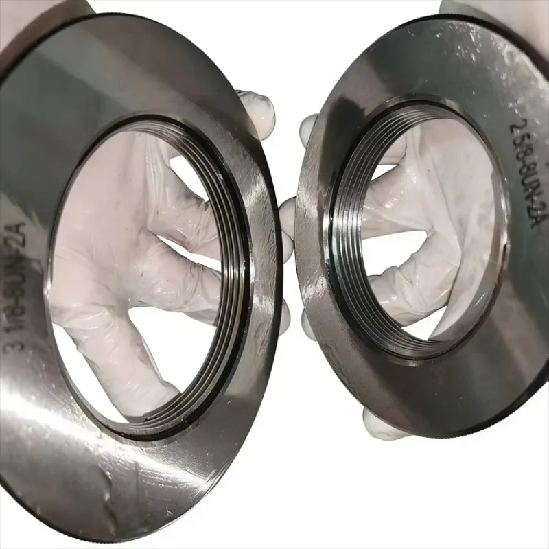High Accuracy GCr 15 NPT Screw Thread Ring Plug Gauges 0.01mm Inner Hole Measurement 20 Degree 1/2"-14 NPT