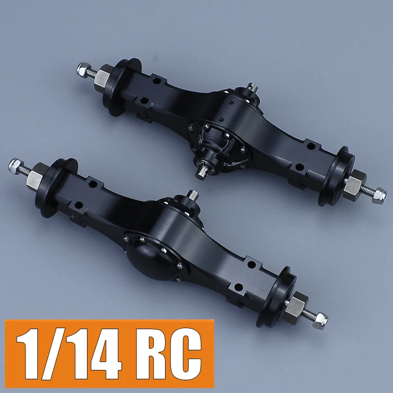 1:14th Scale Metal Rear Axle Rear Through Axle without Lock for Tamiya RC Truck SCANIA 770S R620 VOLVO BENZ Arocs MAN TGX Car