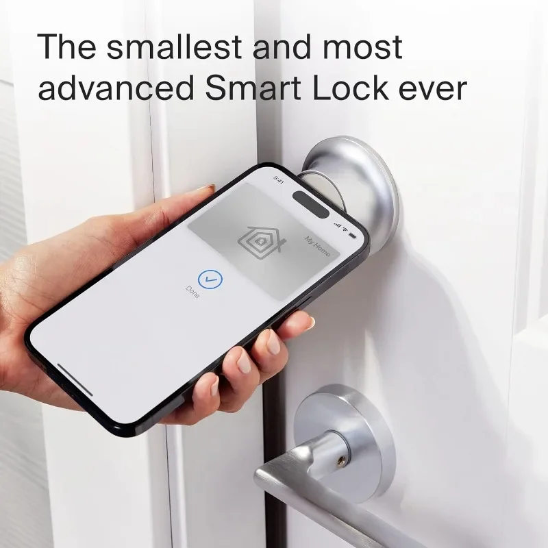 Level Lock+ Smart Lock Plus Apple Home Keys - Smart Deadbolt for Keyless Entry - Includes Key Cards (Satin Chrome)