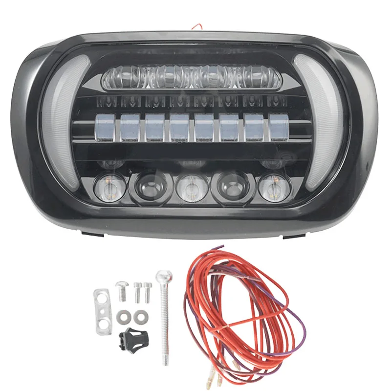 

Headlight Aseembly with DRL Lamp Turn Signal Lights 79W 6000k Headlamp for Road Glide 2004-2013