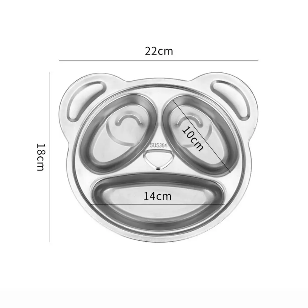 Stainless Steel Bowl Toddlers Plate Placemat Food Dinner Trays Kid Feeding Mat Child Food Feeding Tray Compartment Container