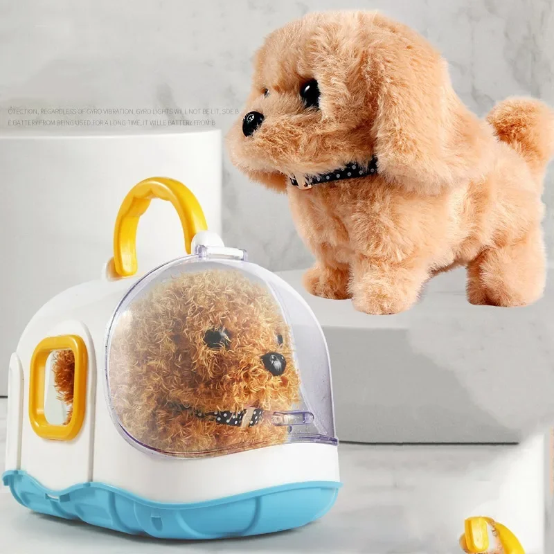 ของเล่นสุนัขตุ๊กตาไฟฟ้าอัจฉริยะ กระต่ายเท็ดดี้ เดินได้ ส่งเสียงเห่า โบกหัว กระดิกหาง ร้องเพลง ของเล่นจำลอง ตุ๊กตาขนนุ่ม ของขวัญวันเกิดสุดน่าสนใจสำหรับเด็ก