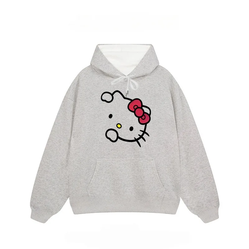 

New Sweet HelloKitty 3D Printed Hoodie for Female Couples, Loose, Casual, Versatile, Quick Drying Top, Trendy