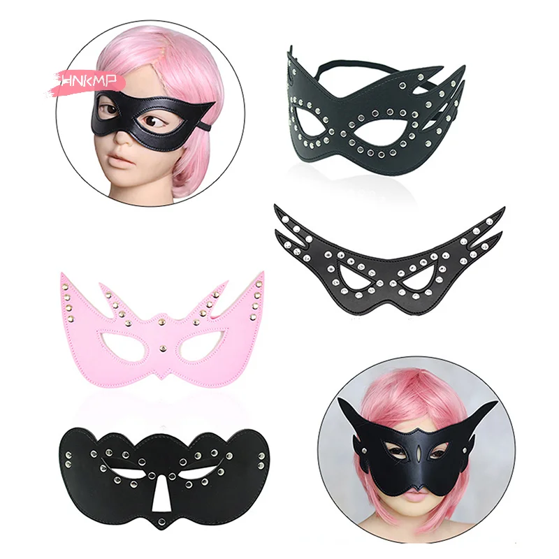 

1Pc Women's Bat Sexy Mask Blindfold PU Leather Adjustable Cosplay Accessory for Masquerade Halloween Party Goth Eye Harness