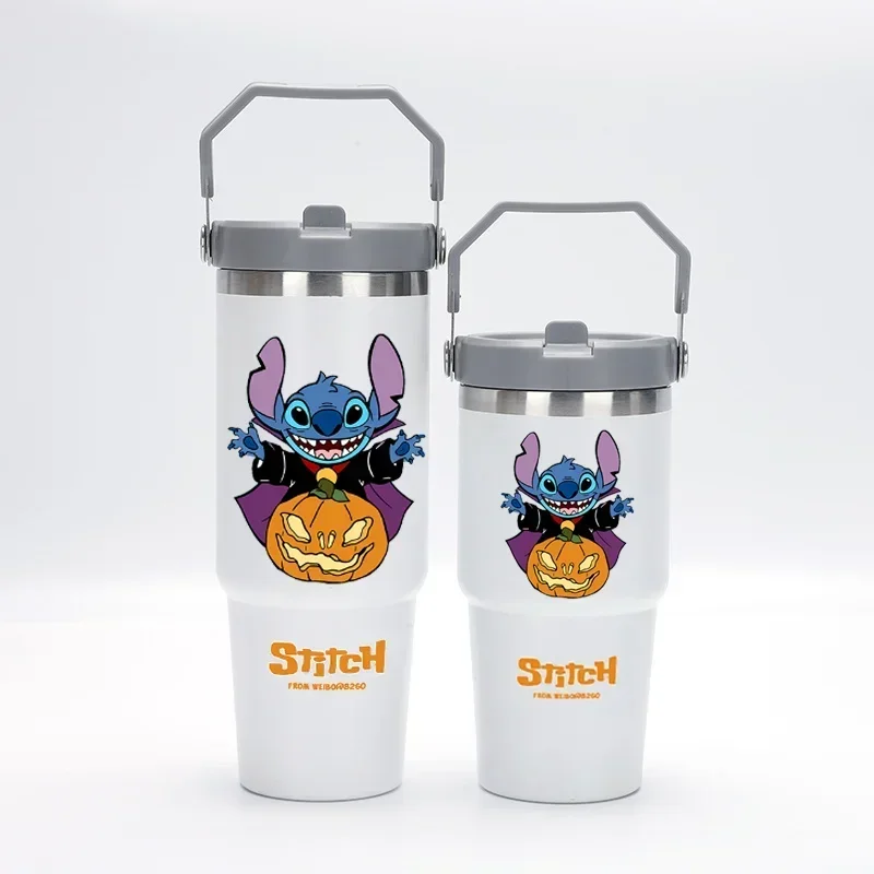 Cartoon Disney Stitch 30oz Portable Car Cup 304 Stainless Steel Insulated Cup for Cooling Outdoor Portable Ice King Cup