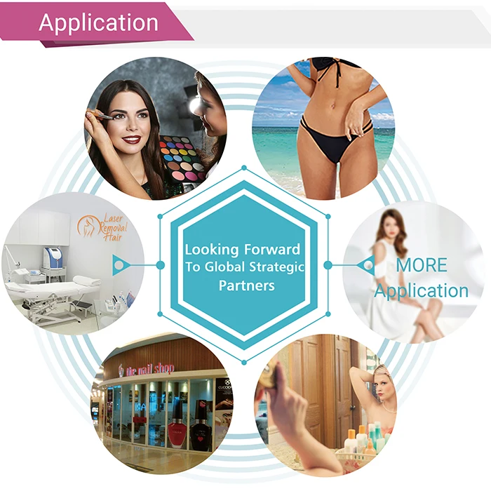 New portable 808nm diode  hair removal device for home use