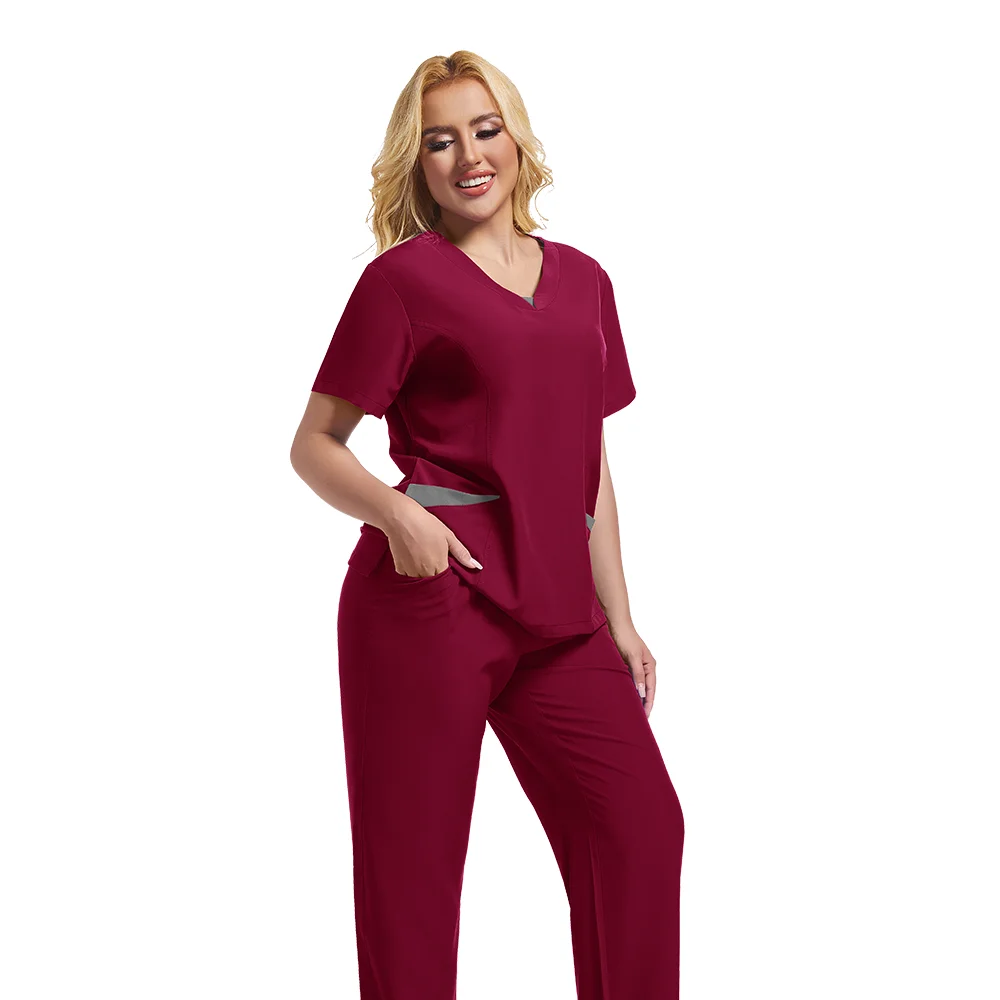 Nuovo Leggero Anti-Rughe Uniforme Chirurgica Donna Uomo Infermiera Medica Scrub Set Morbido E Traspirante Jogger Infermieristica Clinica Abbigliamento Da Lavoro