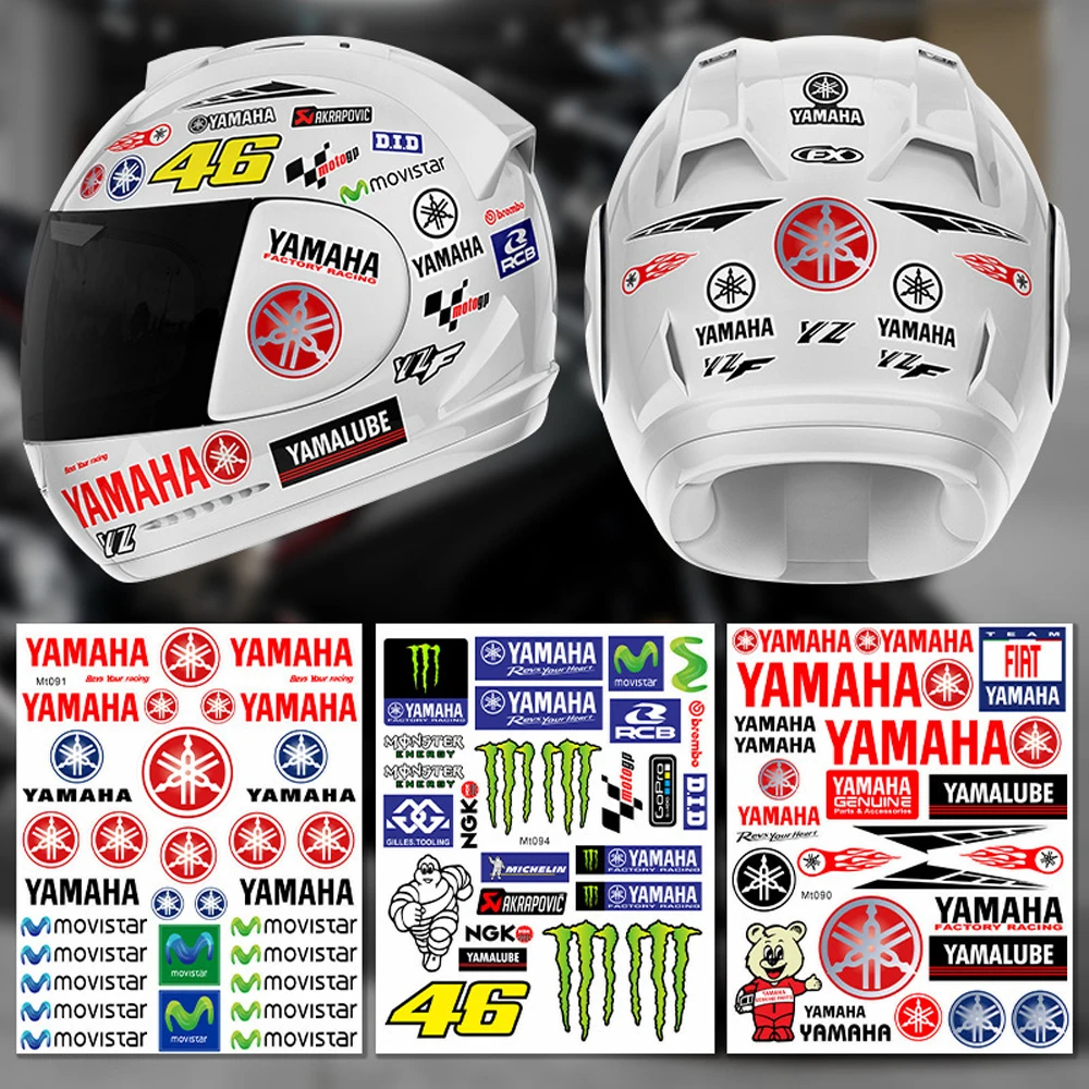 مجموعة ملصقات لخوذة خزان الدراجة النارية بشعار ياماها من الفينيل #1