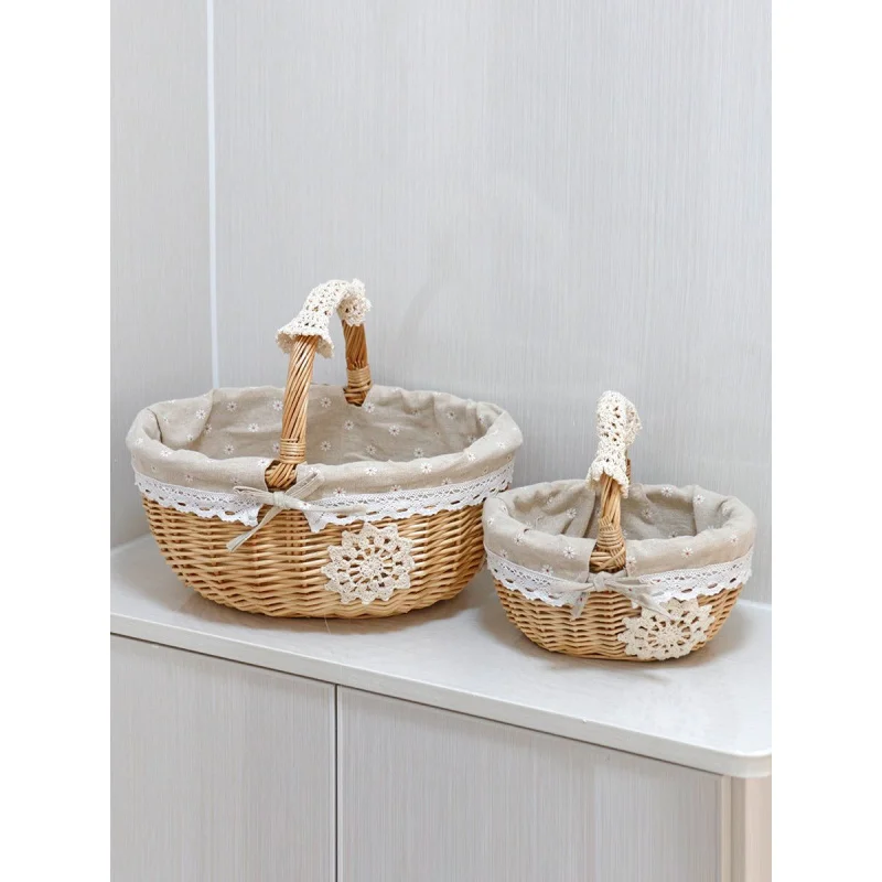 Egg Willow Storage Snacks Rattan Gifts Xiaoran Picnic Fruit Woven Shopping Basket