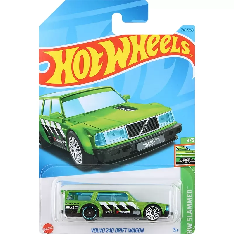 Original Hot Wheels Car Volvo 240 Drift Wagon Toys for Boys Scale 1/64 Diecast Voiture Metal Model HW Slammed Collection Gift